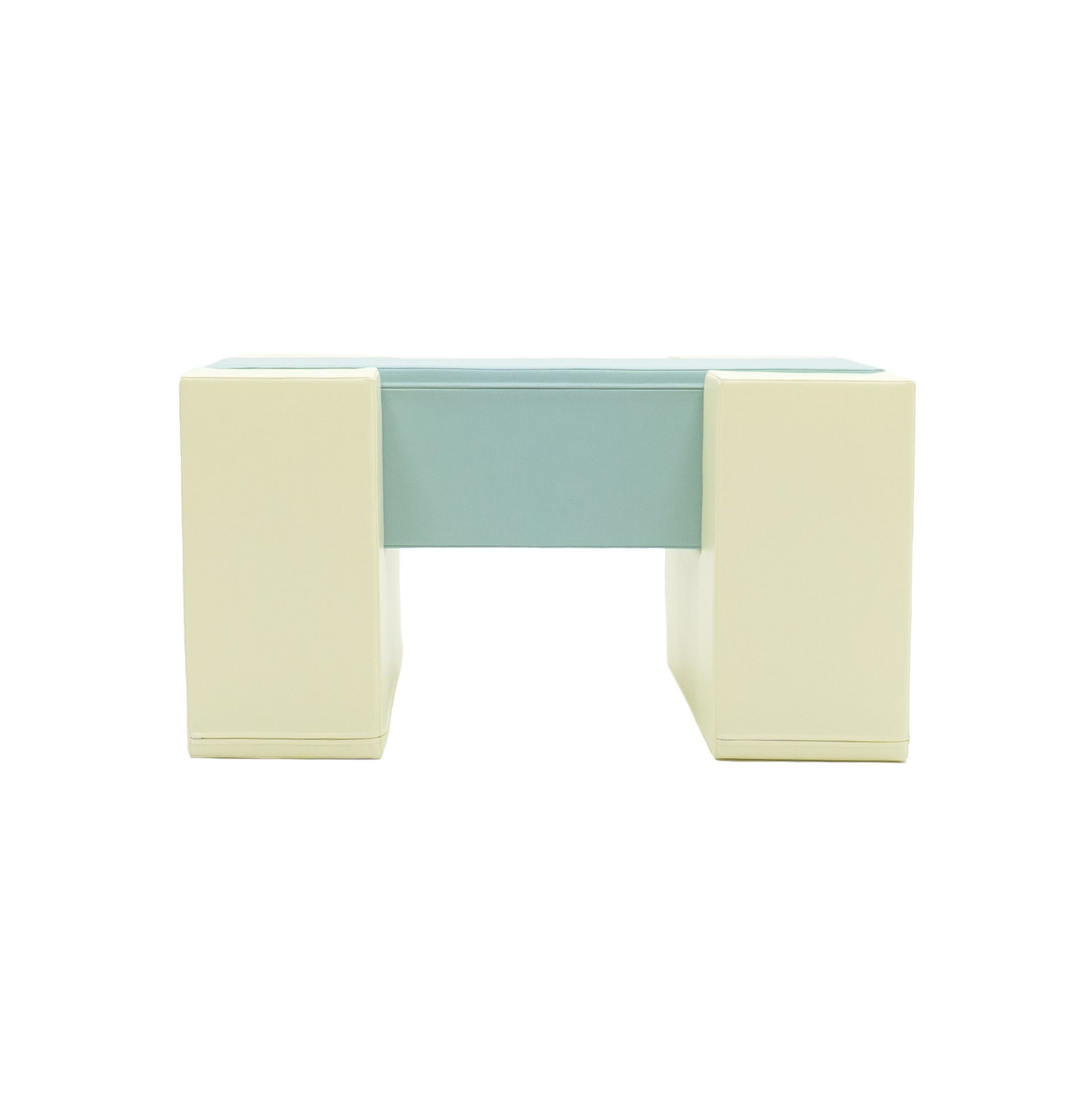 elegant pastel soft play bridge set in a minimalist nursery setting
