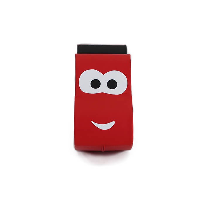 a toddler's first red car parked on a soft rug, ready for imaginative indoor adventures