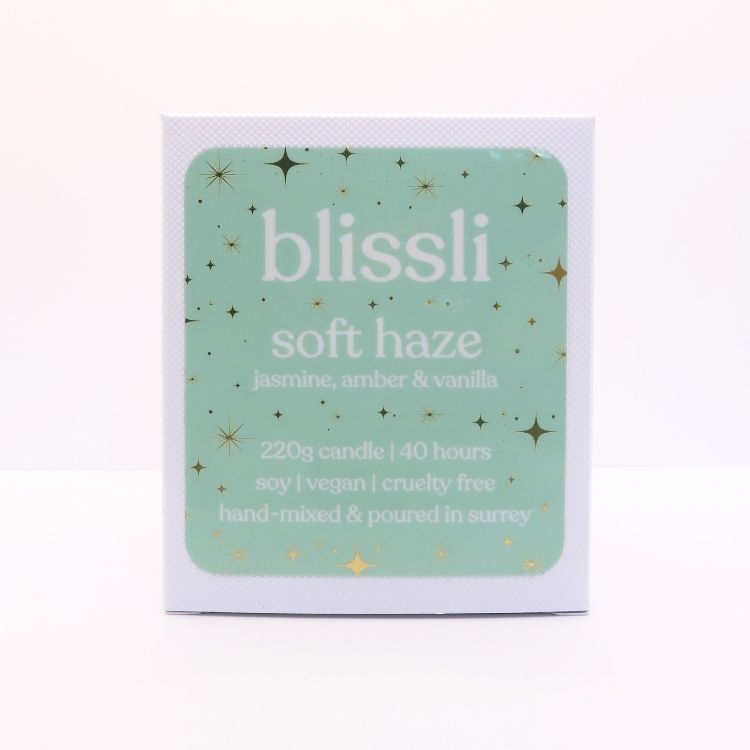 Soft Haze Jasmine Amber and Vanilla Soy Candle 220g