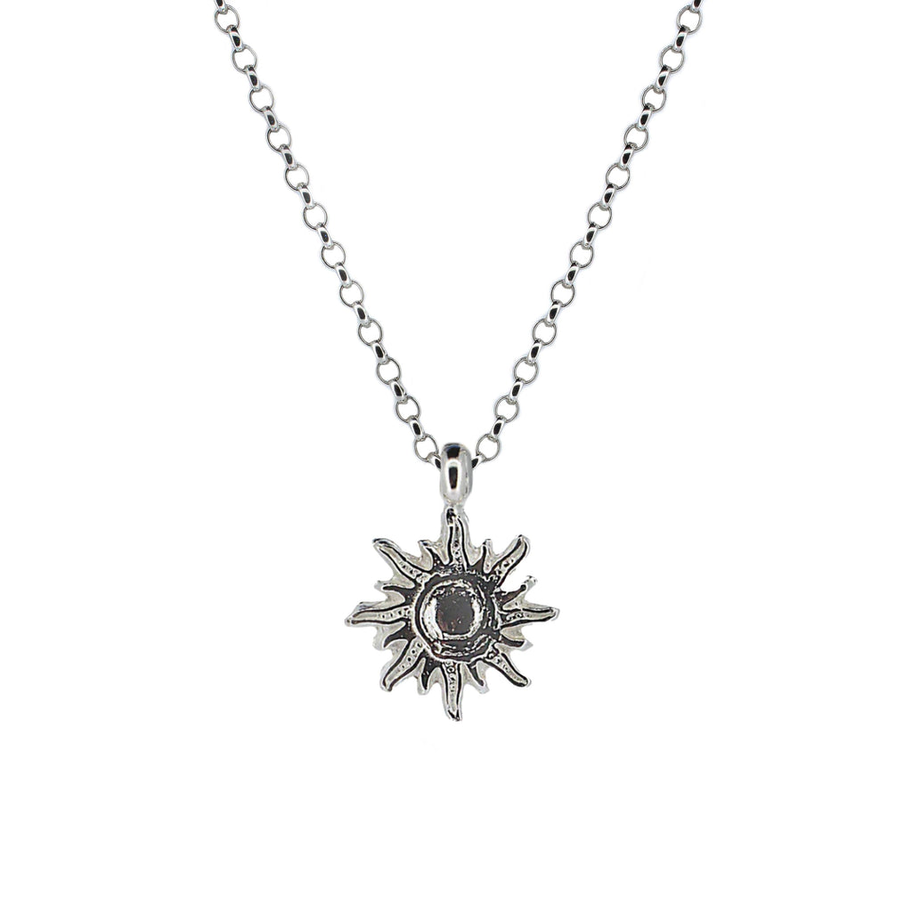 Sun of Hope Sterling Silver Charm Necklace