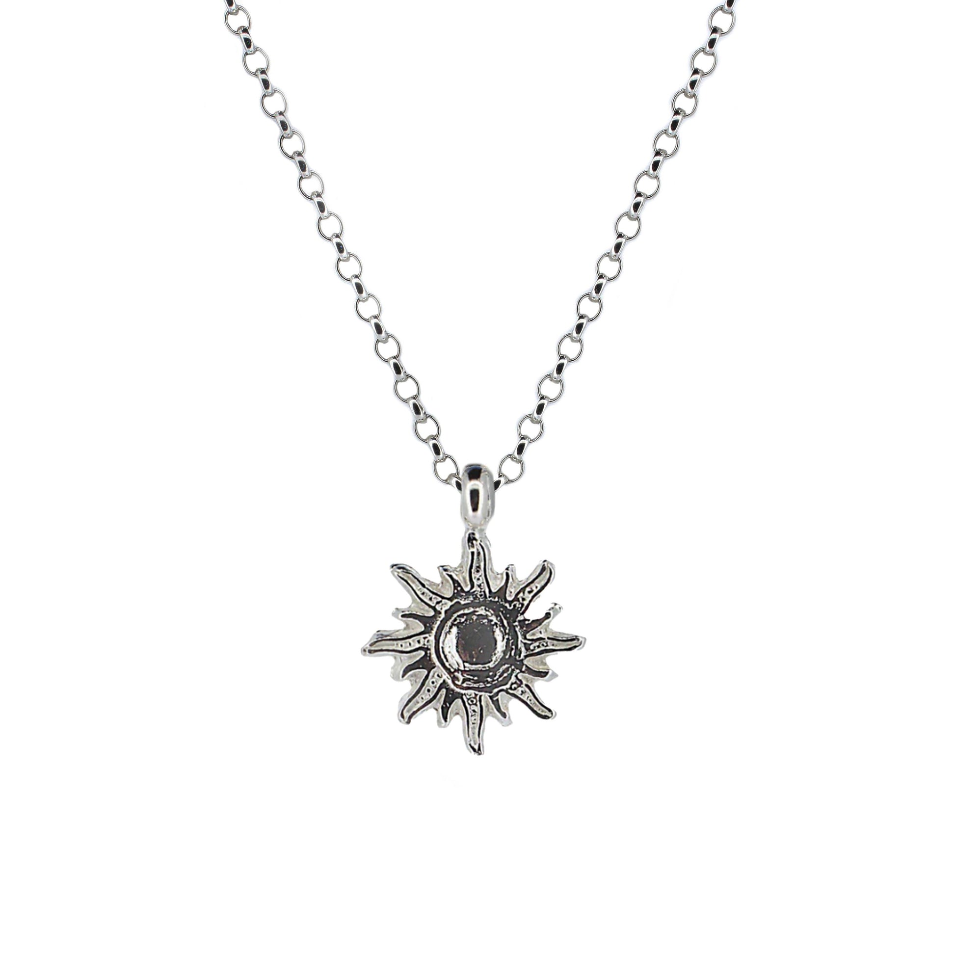 Sun of Hope Sterling Silver Charm Necklace
