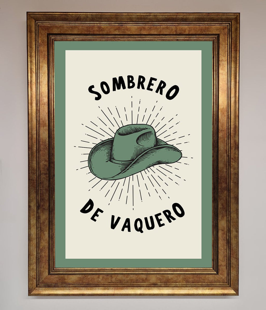Sombrero De Vaquero Framed Wall Art