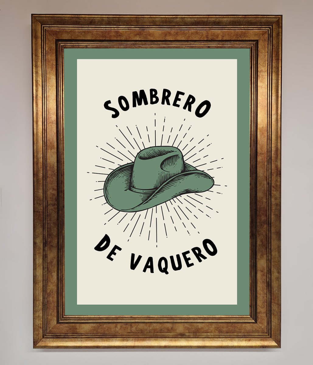 Sombrero De Vaquero Framed Wall Art