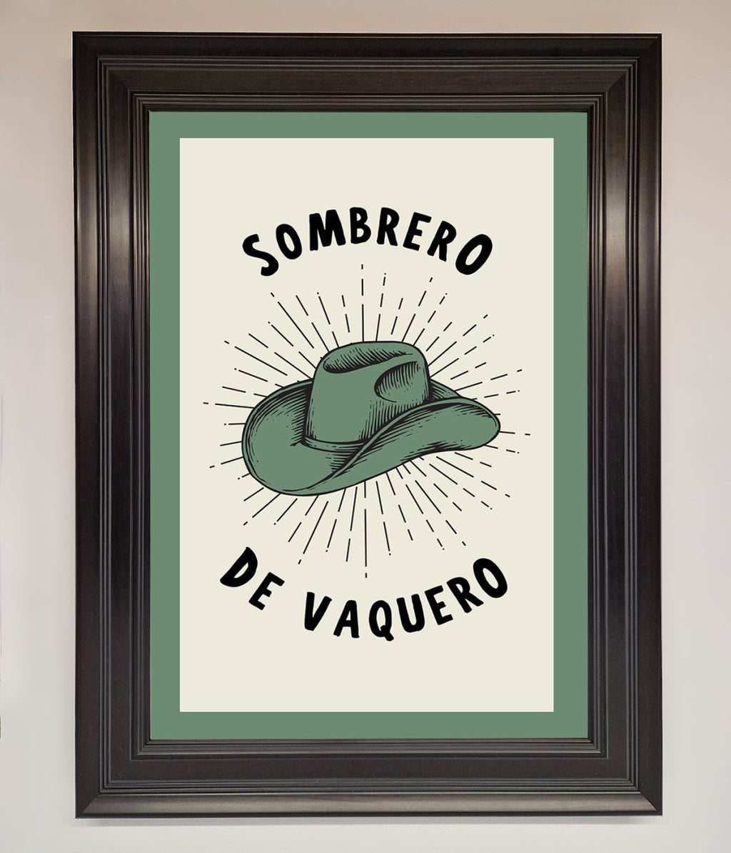 Sombrero De Vaquero Framed Wall Art