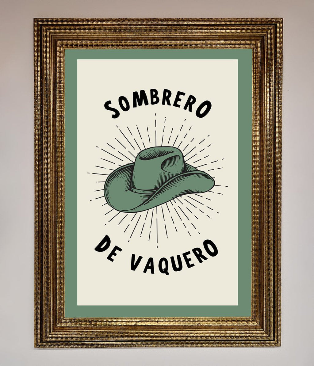 Sombrero De Vaquero Framed Wall Art