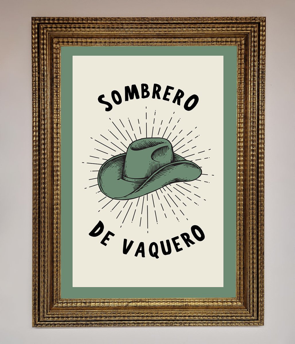 Sombrero De Vaquero Framed Wall Art