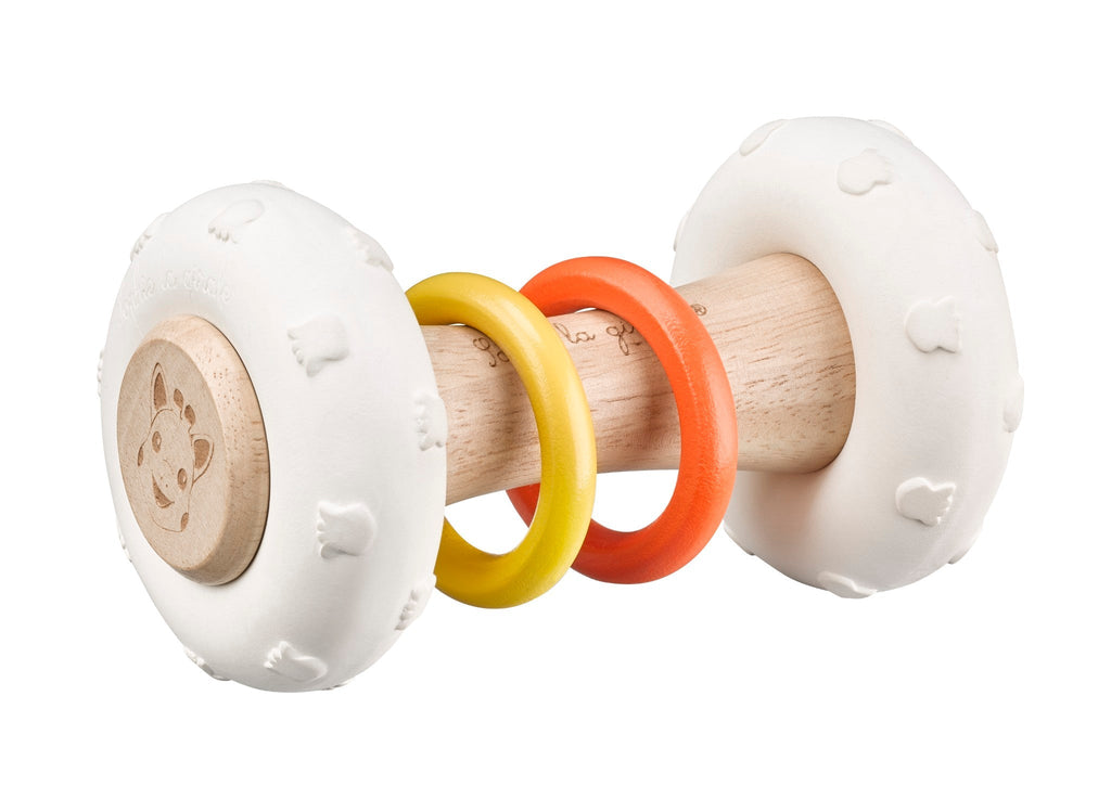 Rattle Totem Natural Rubber and Wood Sensory Toy