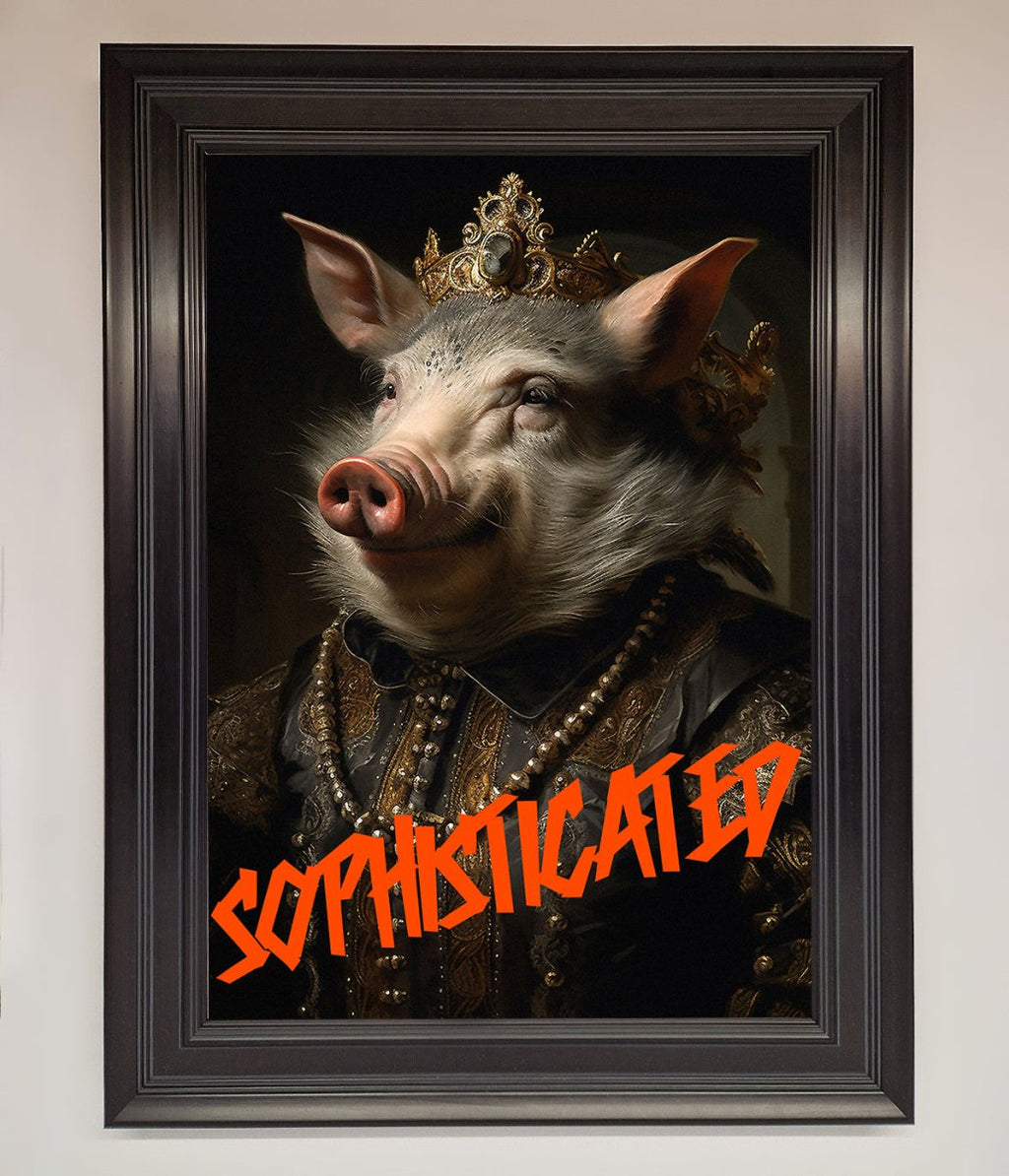 Sophisticated Pig Framed Wall Art