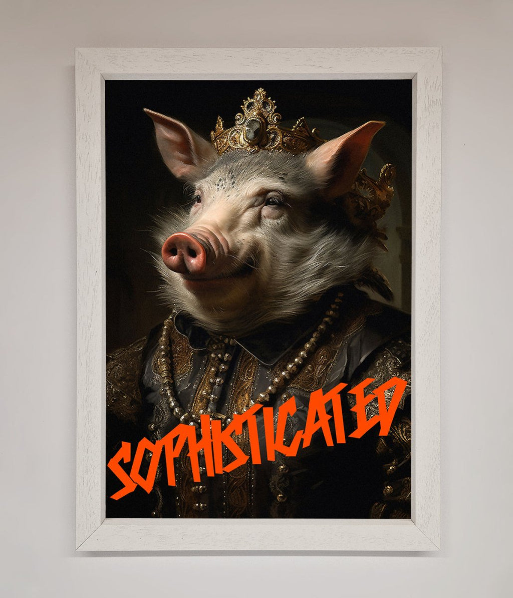 Sophisticated Pig Framed Wall Art