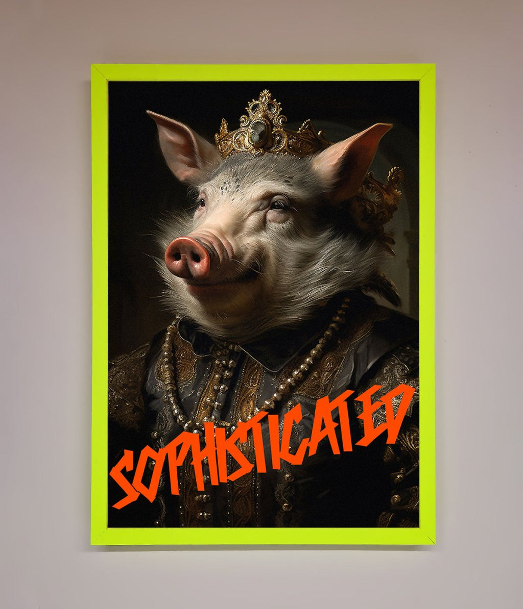 Sophisticated Pig Framed Wall Art