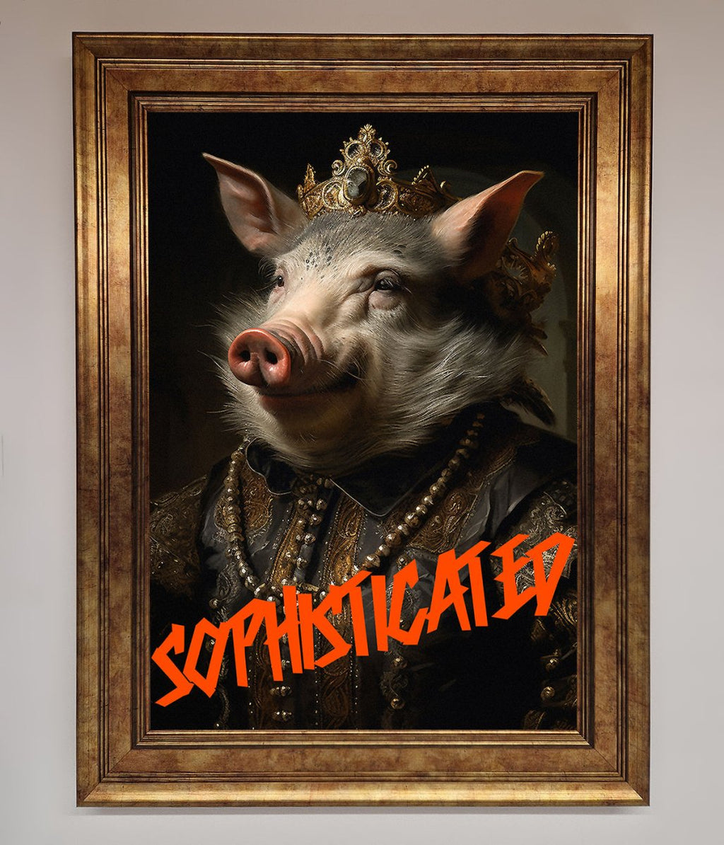 Sophisticated Pig Framed Wall Art