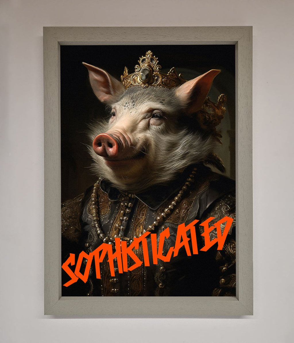 Sophisticated Pig Framed Wall Art