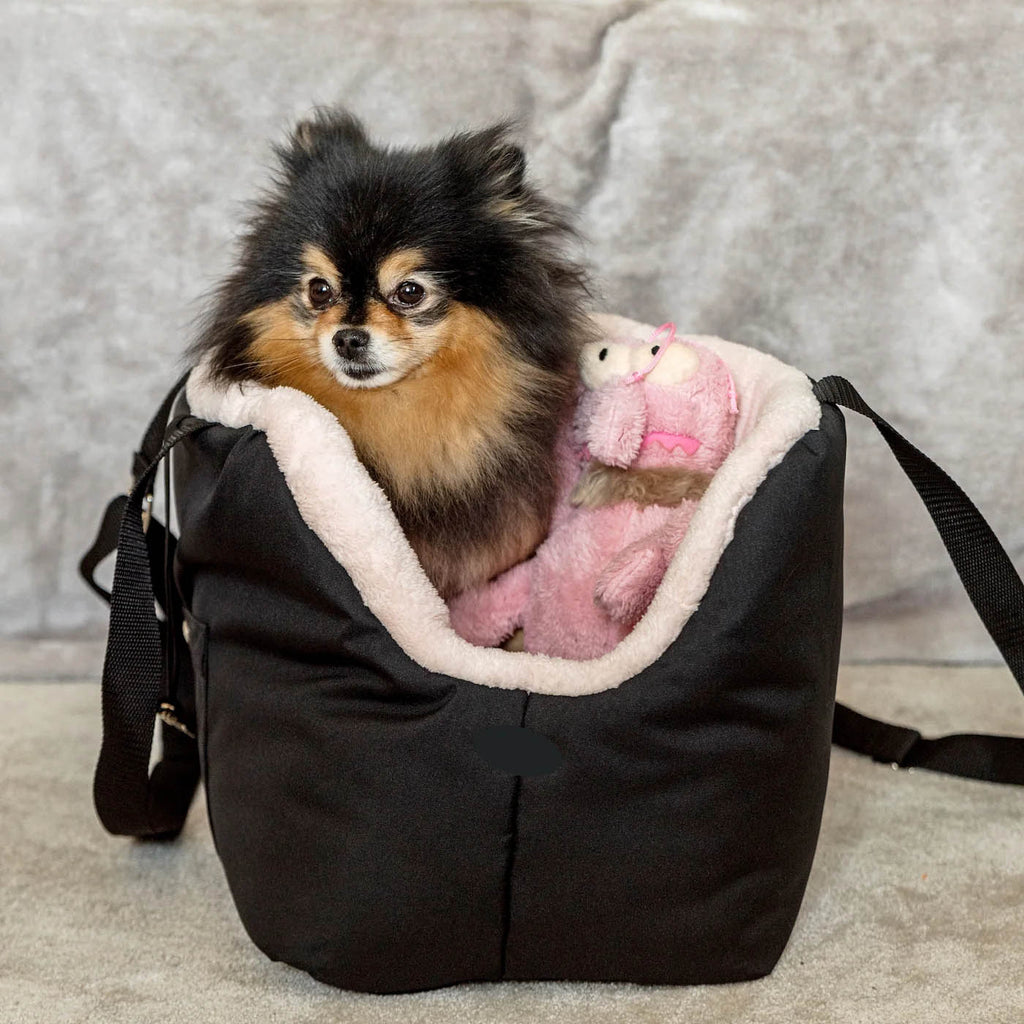 Black and Beige Luxury Rainy Bear Dog Carrier