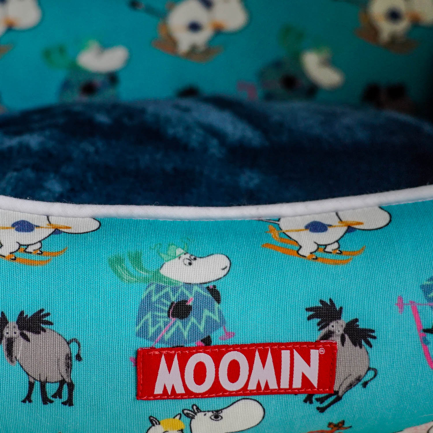 Moomins Blue Ski Holidays Pet Bed