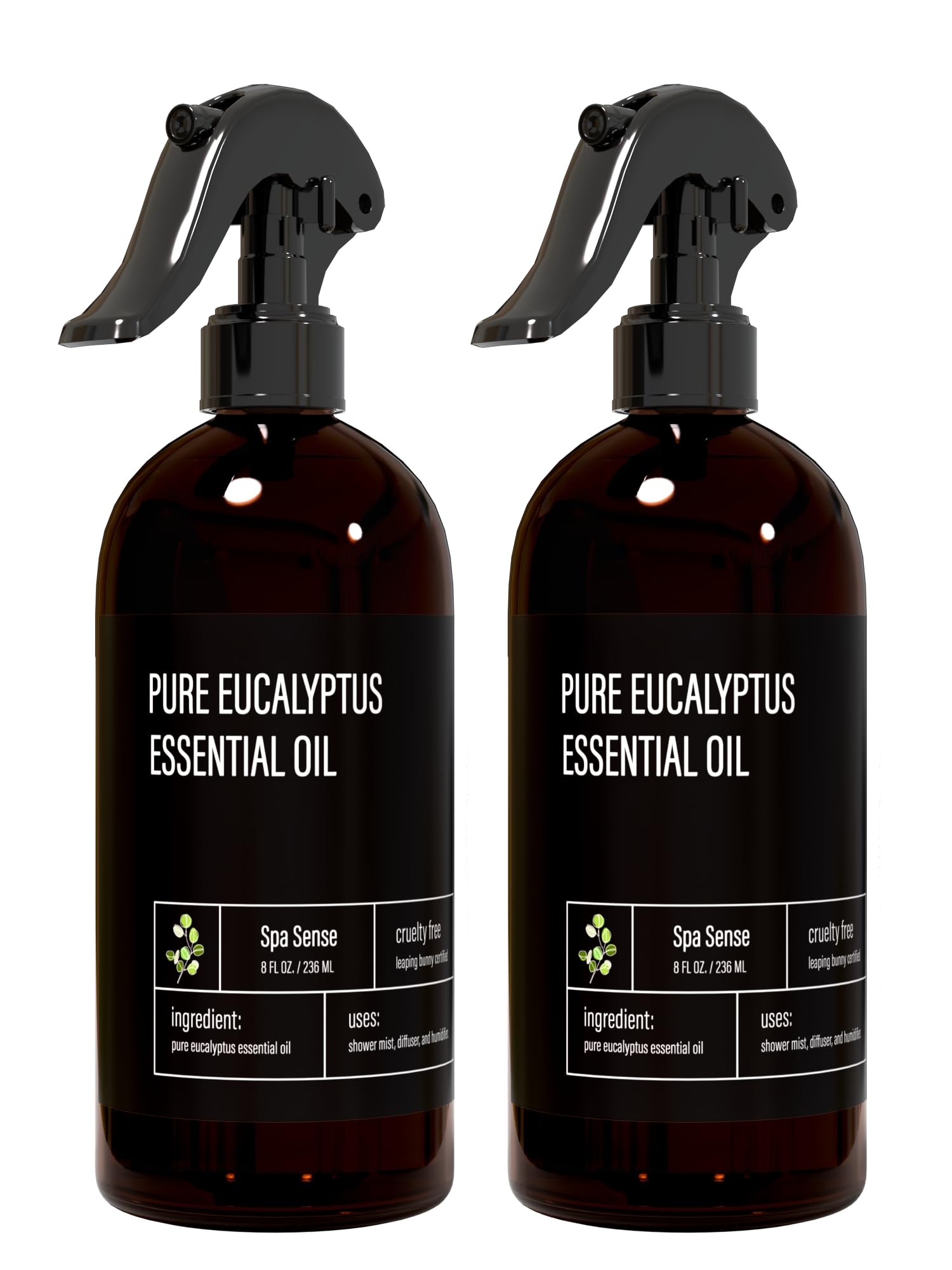 Pure Eucalyptus Shower Mist and Steam Room Spray 8oz Pack of 2
