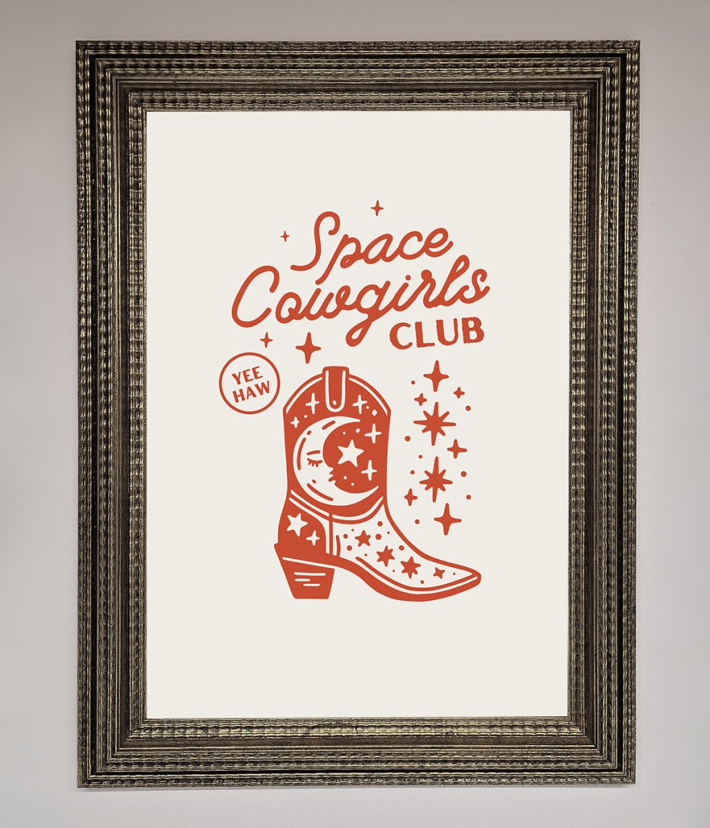 Space Cowgirls Club Framed Wall Art