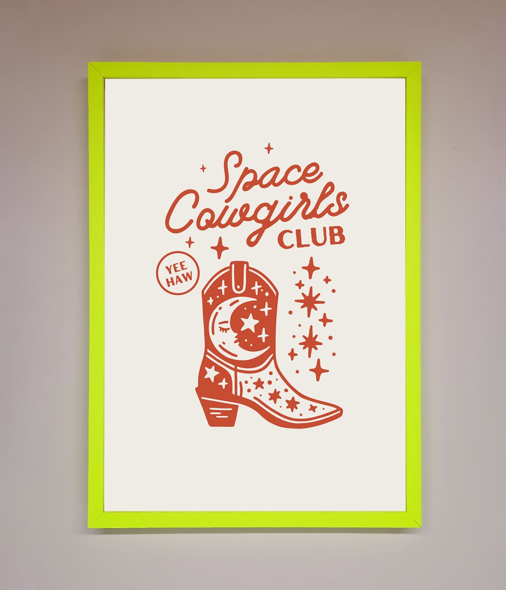 Space Cowgirls Club Framed Wall Art