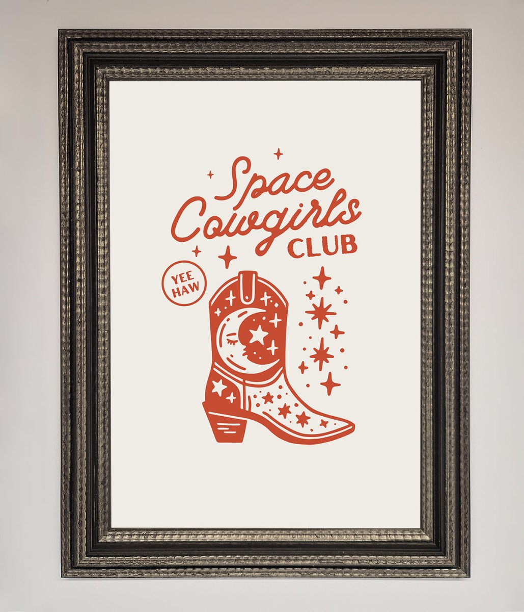 Space Cowgirls Club Framed Wall Art
