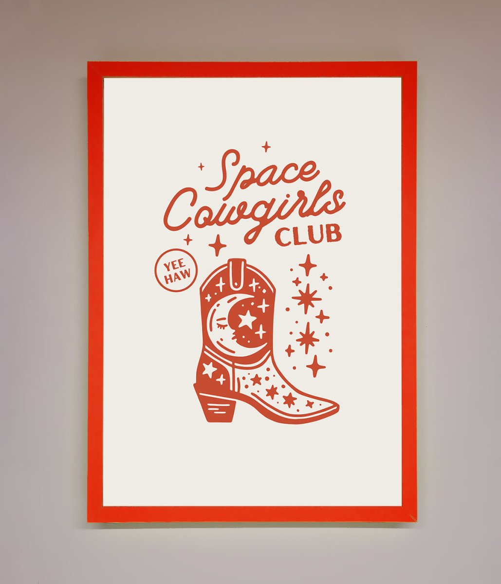 Space Cowgirls Club Framed Wall Art