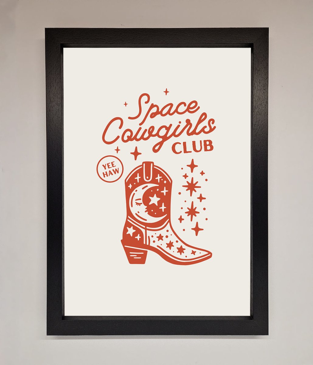 Space Cowgirls Club Framed Wall Art