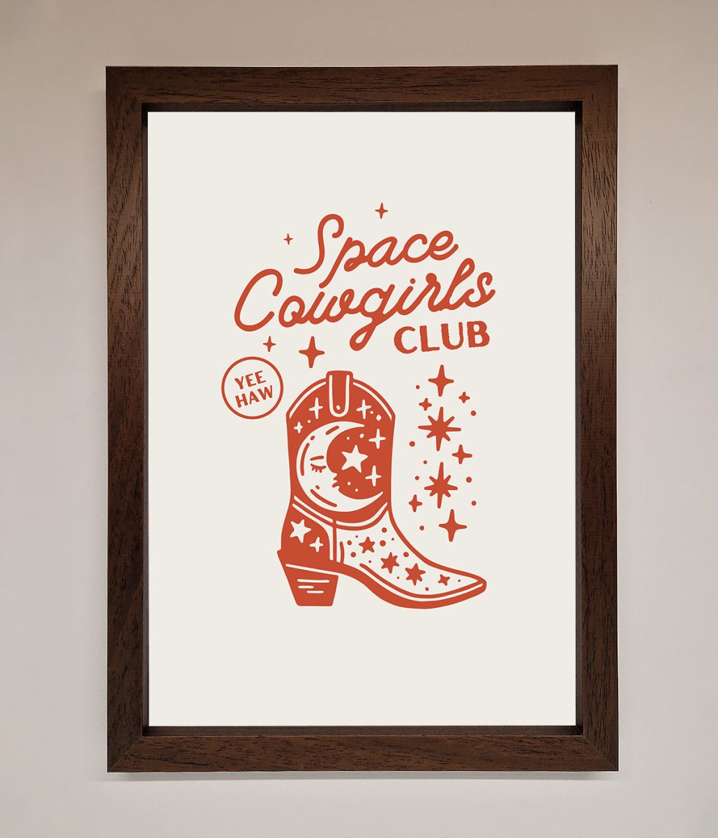 Space Cowgirls Club Framed Wall Art
