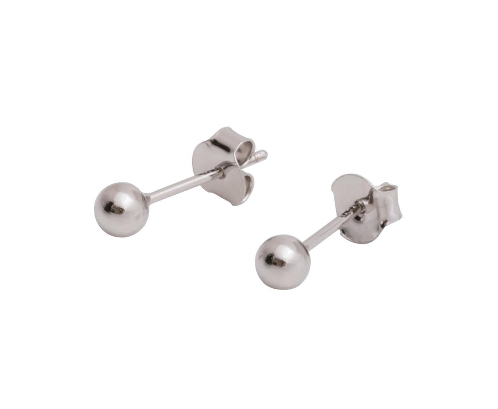 Timeless Elegance: The Sphere Silver Studs - Classic & Sophisticated Design by MyaMoon at www.brixbailey.com