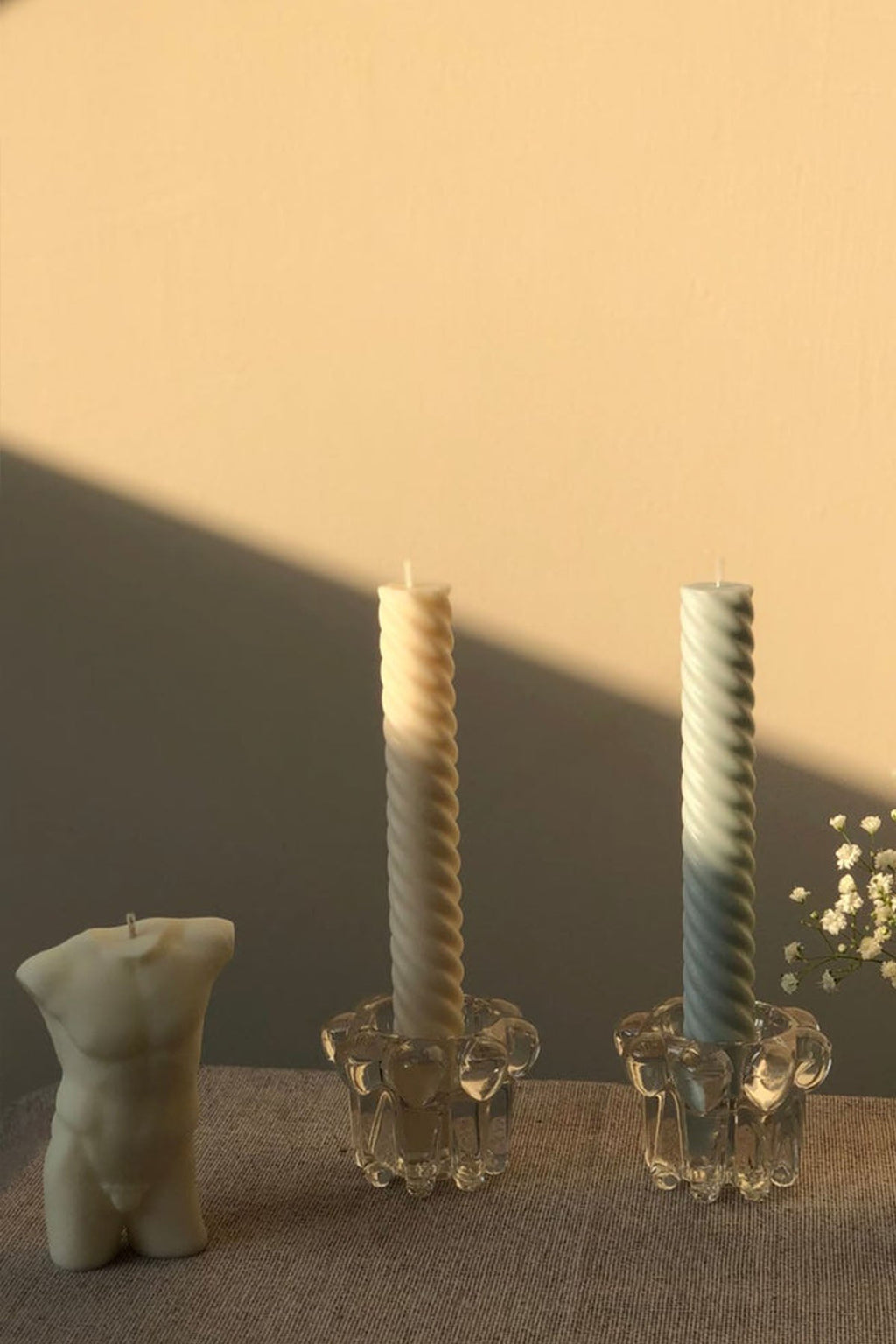 Spiral Taper Candles Pack of 3