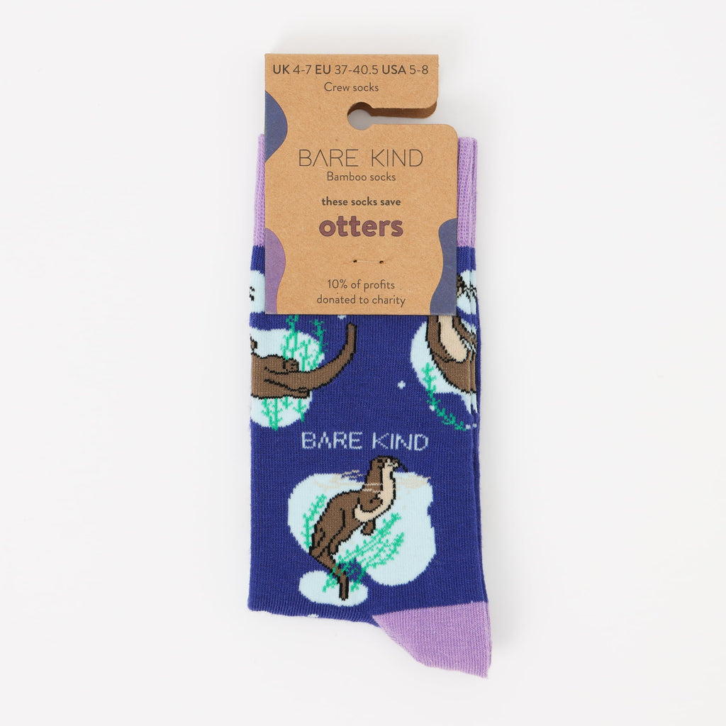 Save the Sport Otters Bamboo Socks in Purple