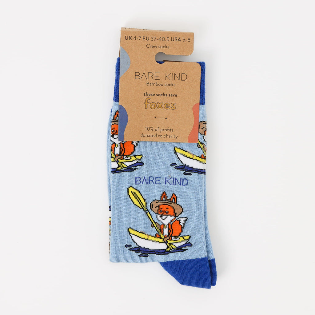 Save the Sport Fox Bamboo Socks in Blue