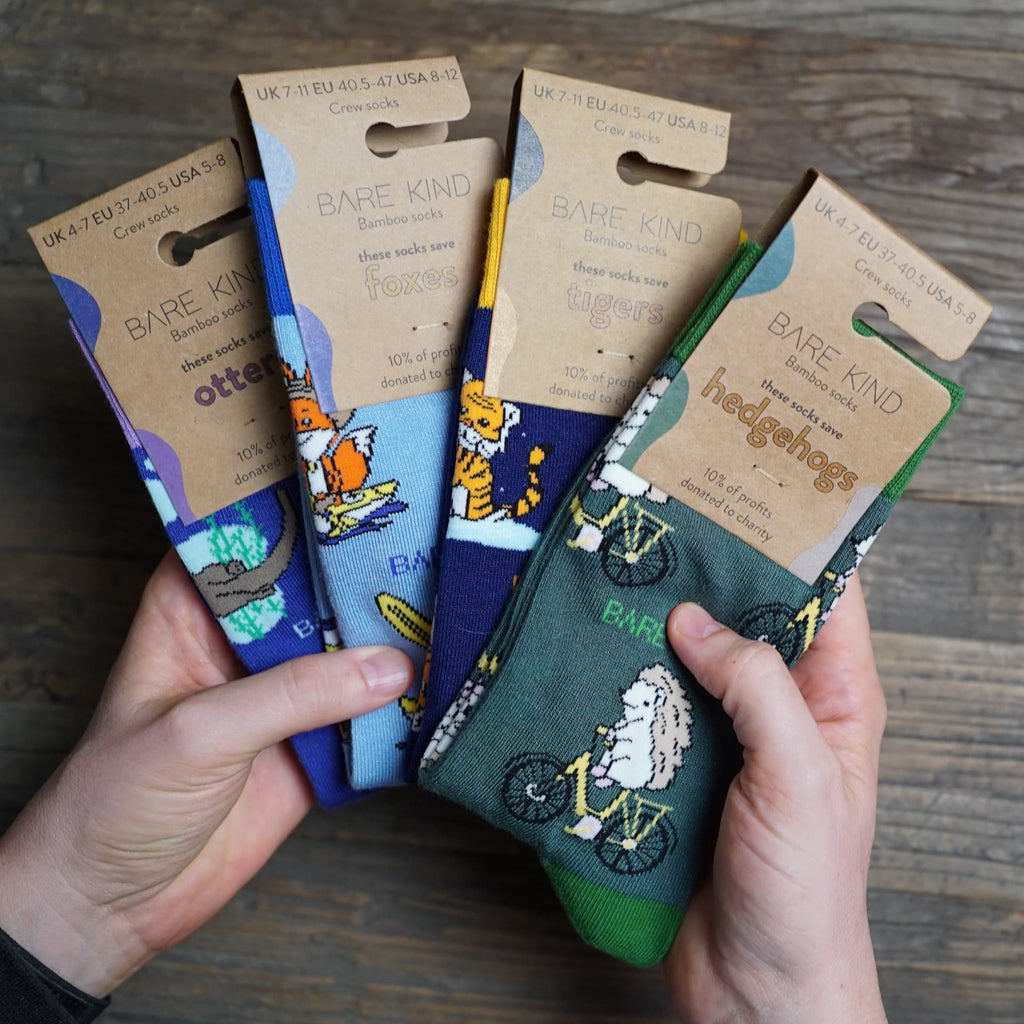 Sporty Animals 4 Pack Bamboo Socks