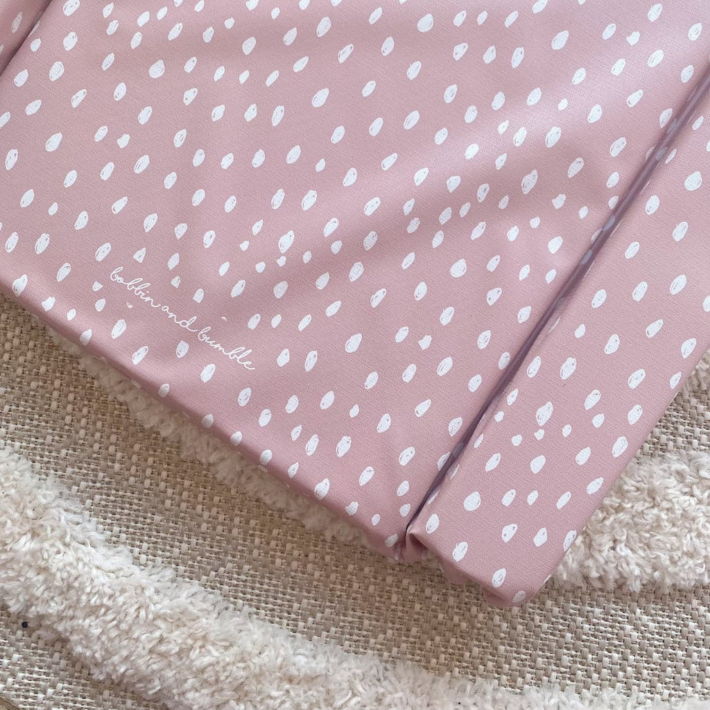 Standard Changing Mat - Dusky Pink Spots Print