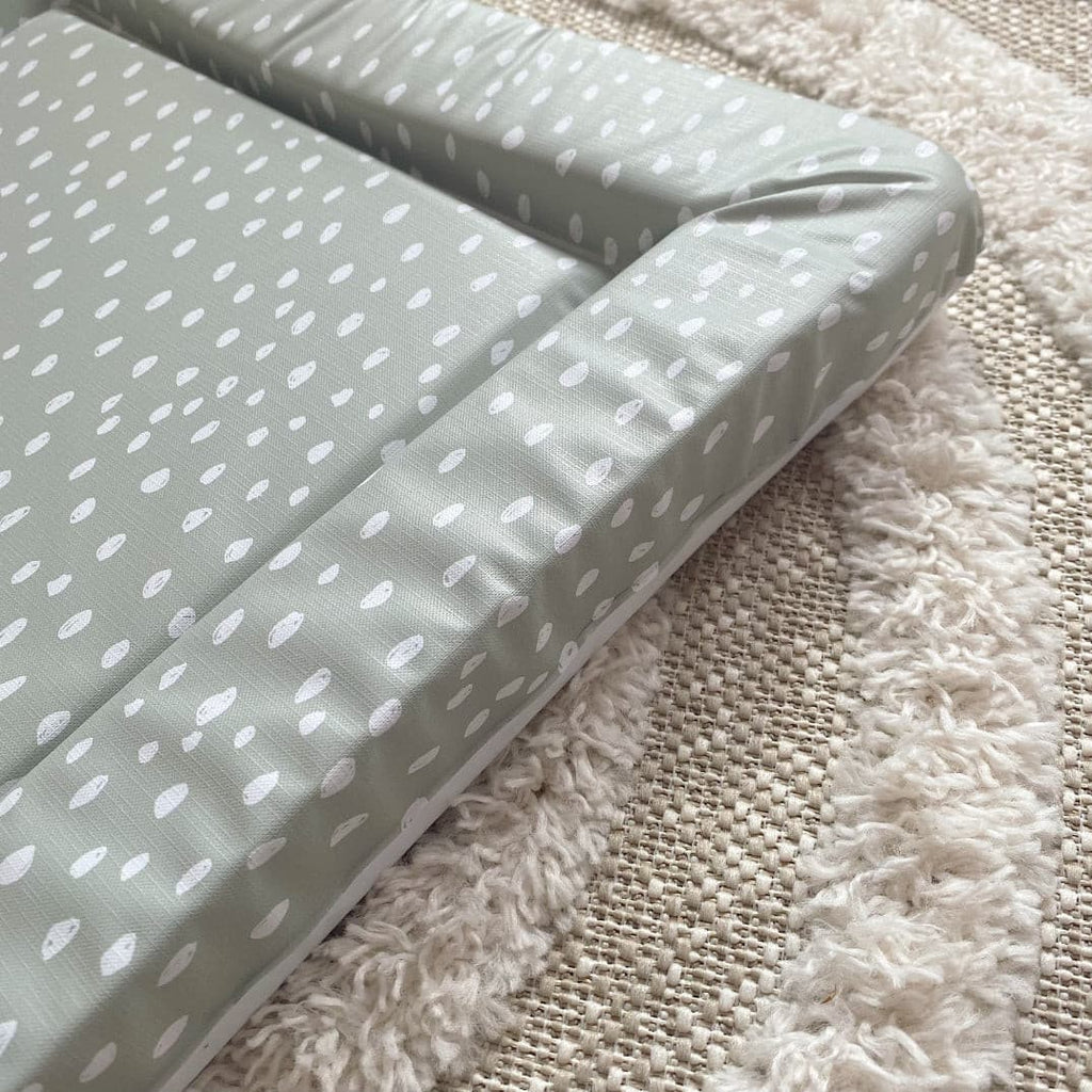 Standard Changing Mat - Sage Green Spots