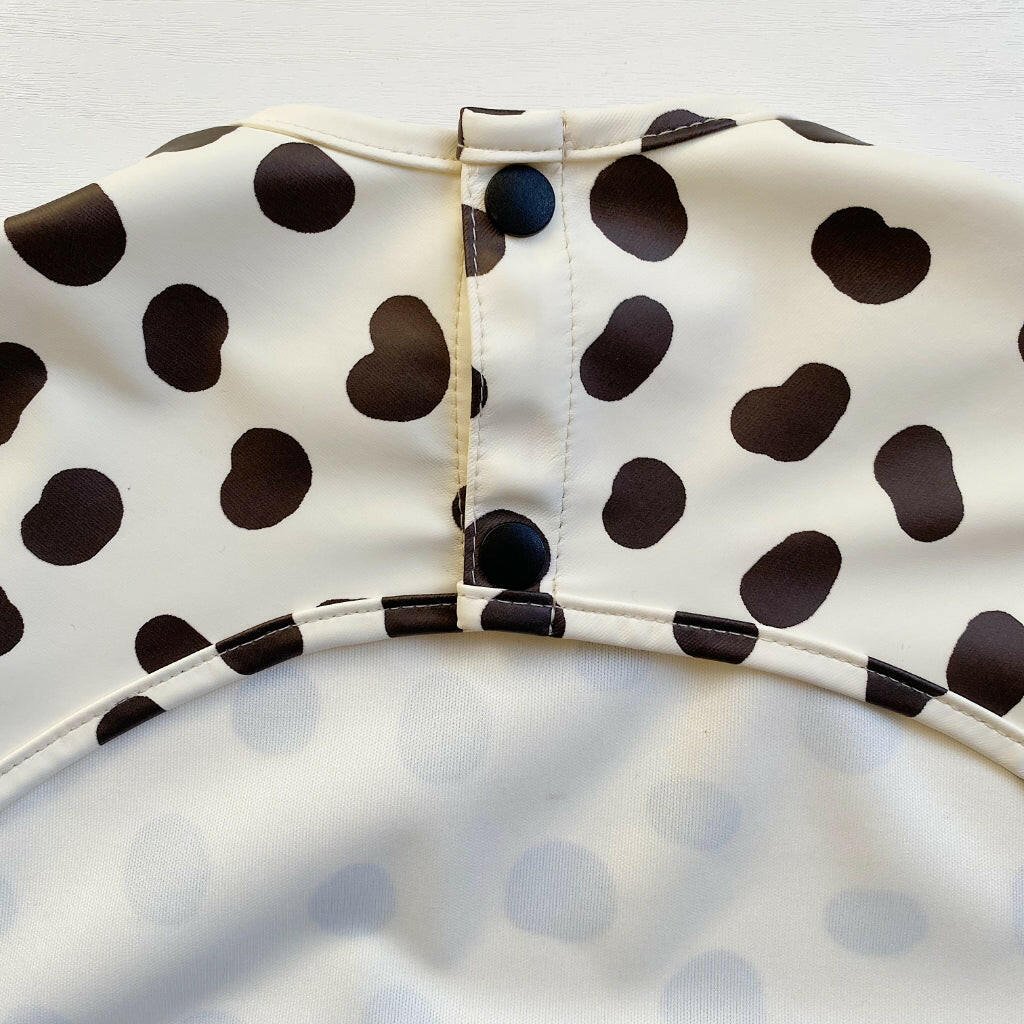 Long Sleeved Baby Bib - Spotty print
