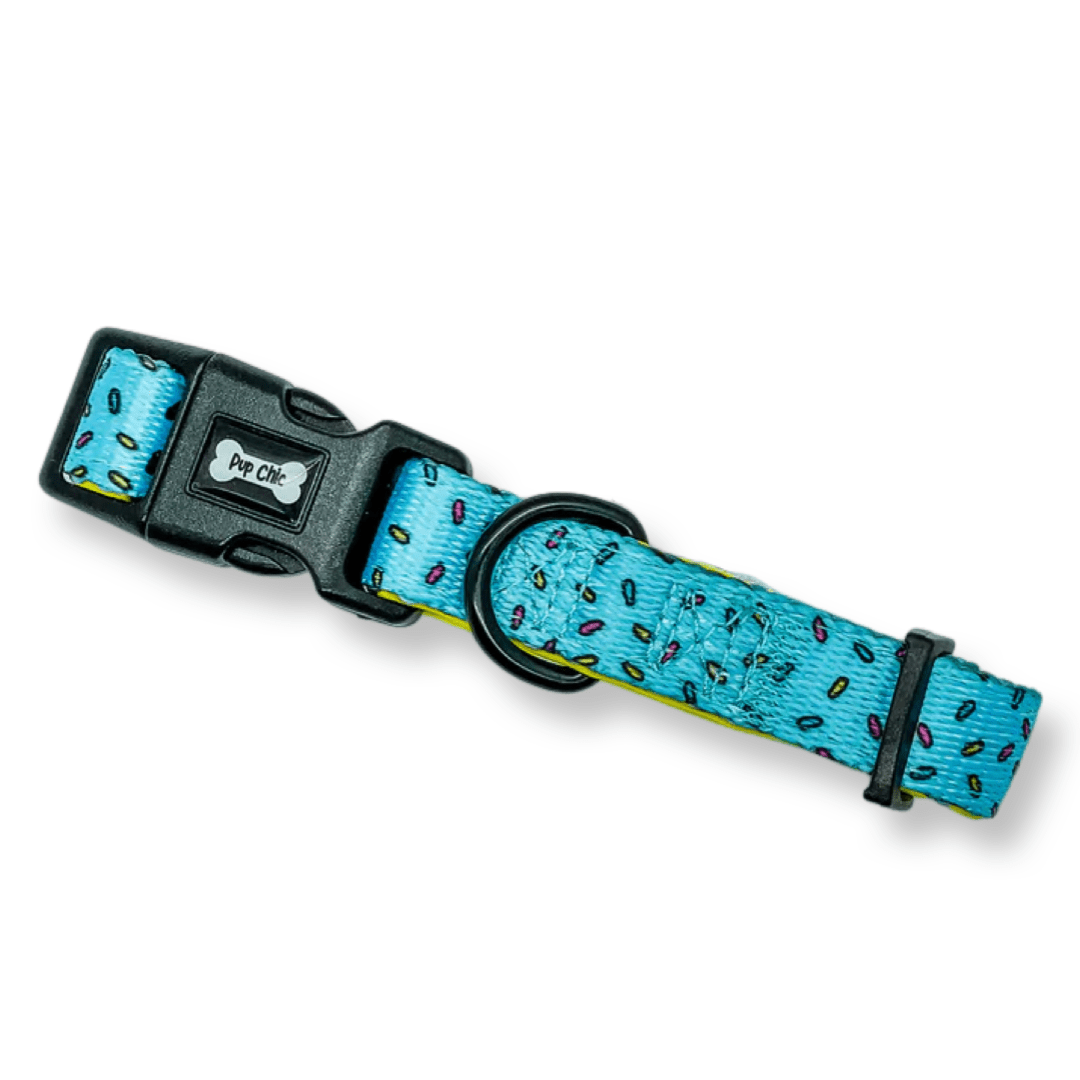 Sprinkles For Days Dog Collar in Pink or Blue