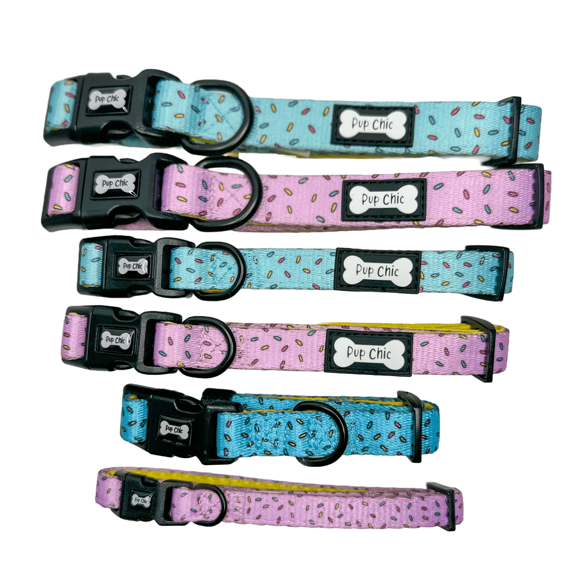 Sprinkles For Days Dog Collar in Pink or Blue