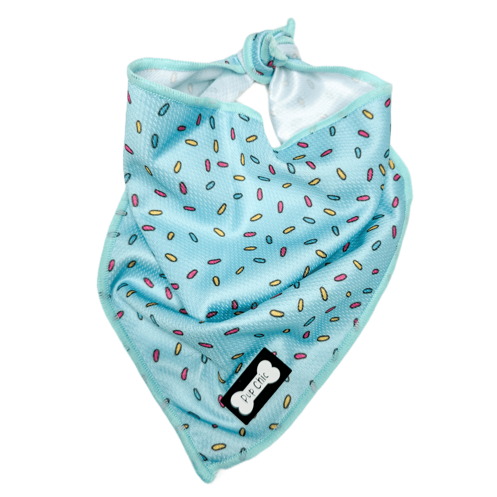 Sprinkles Cooling Bandana for Dogs in Blue