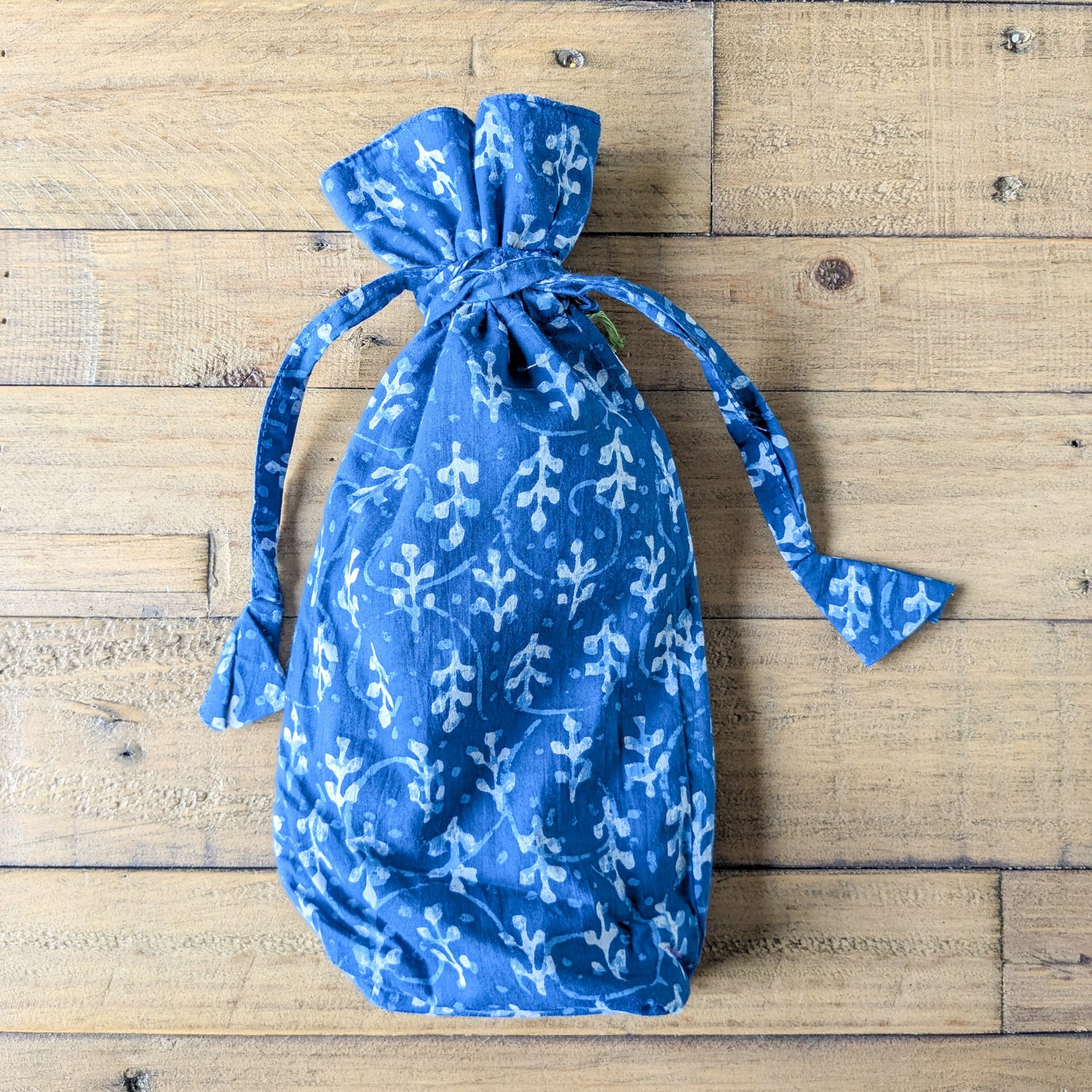 Reusable Kalamkari Cotton Bottle Bags Handmade in India