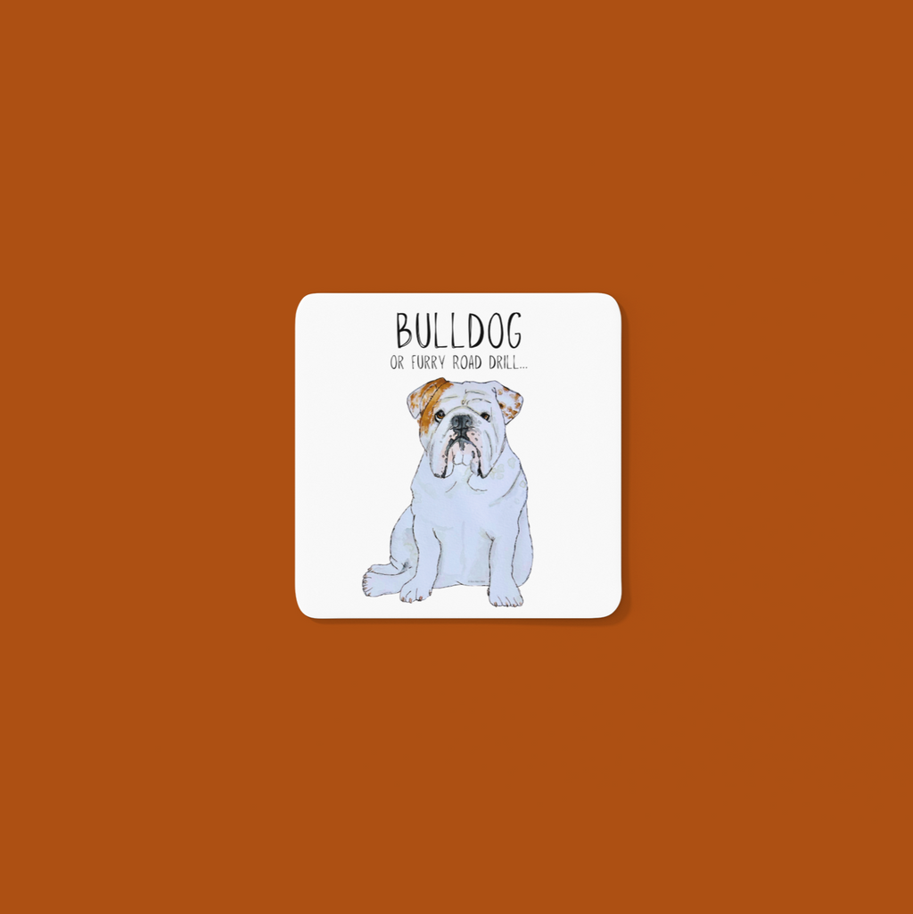 Bulldog Print Coasters Pack of 4