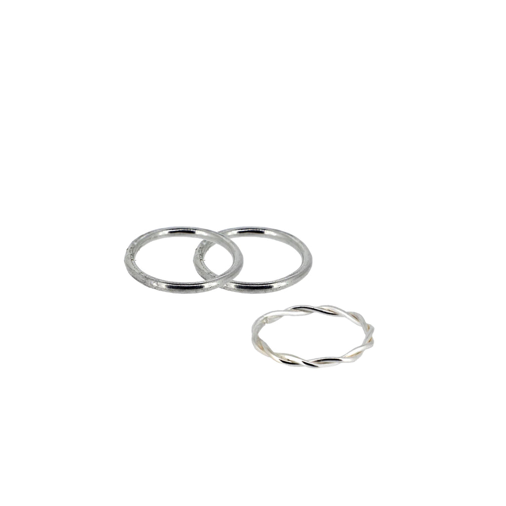 Sterling Silver Stacking Rings Set of 3