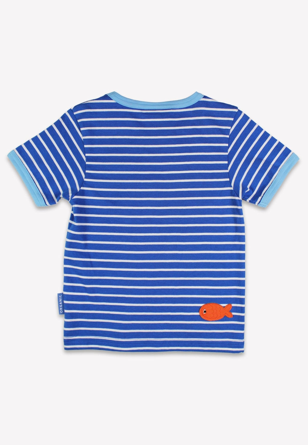 Organic Blue Anchor Applique Short Sleeved T Shirt for Baby