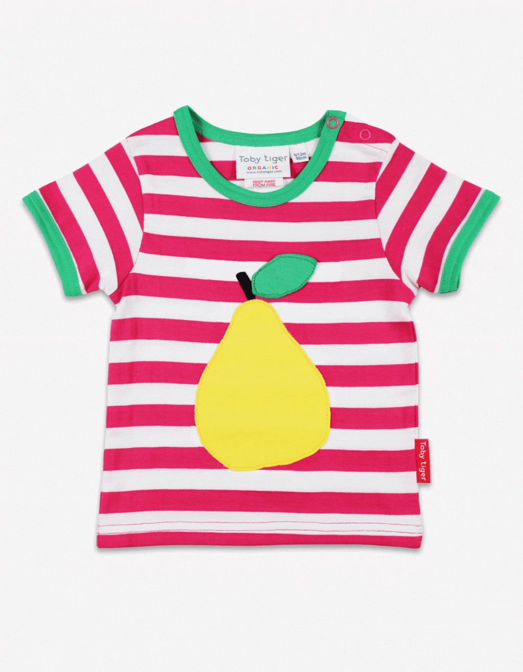 Organic Pear Applique Short Sleeved T-Shirt