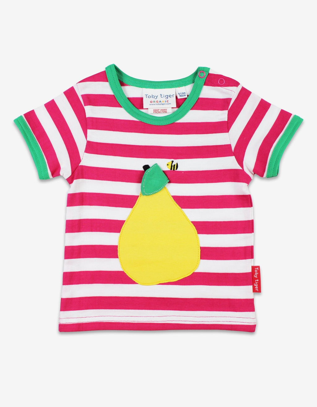 Organic Pear Applique Short Sleeved T-Shirt