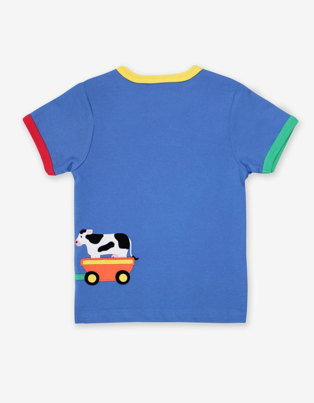 Organic Animal Train Applique Short Sleeved T Shirt