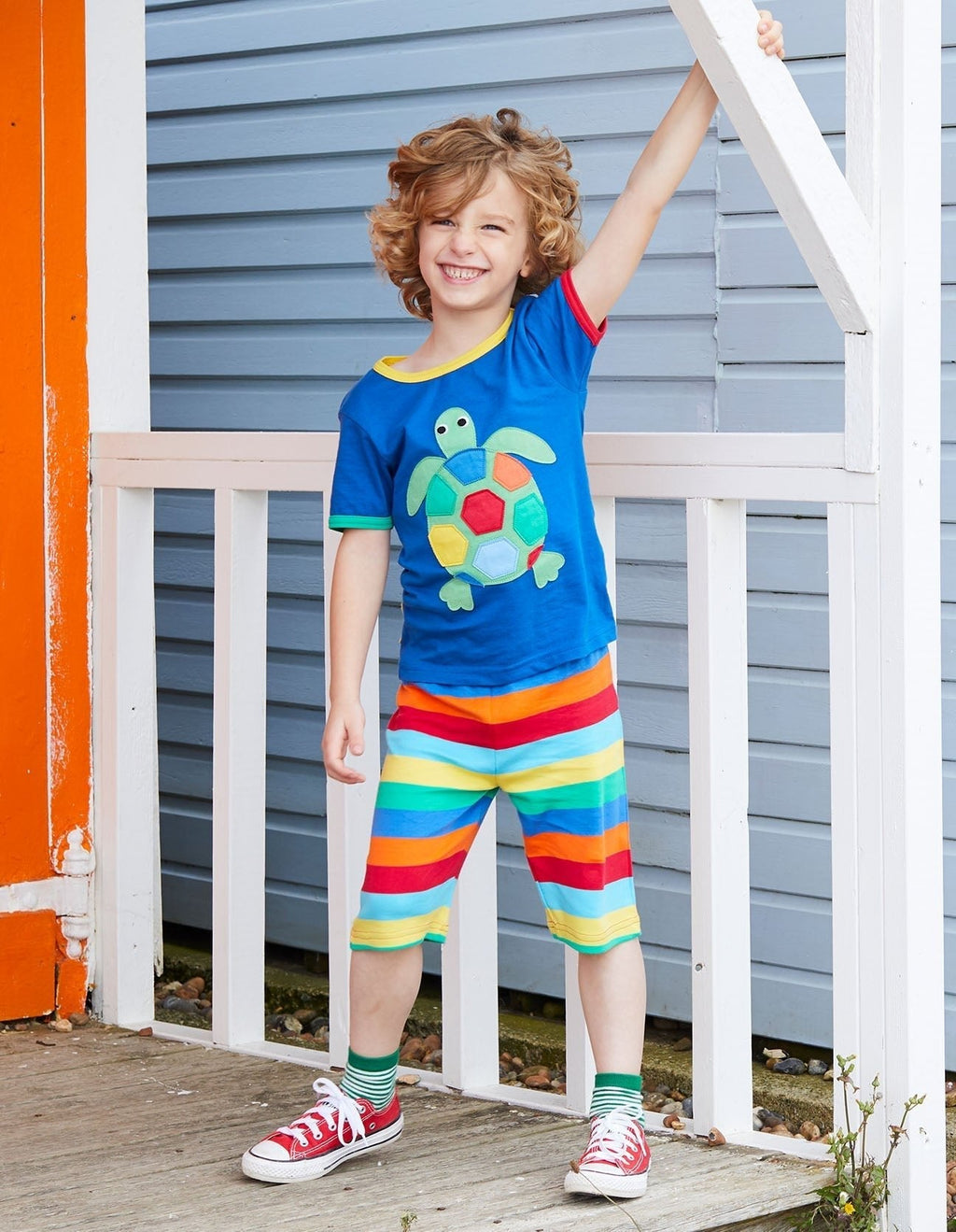 Organic Turtle Applique Short Sleeved T Shirt