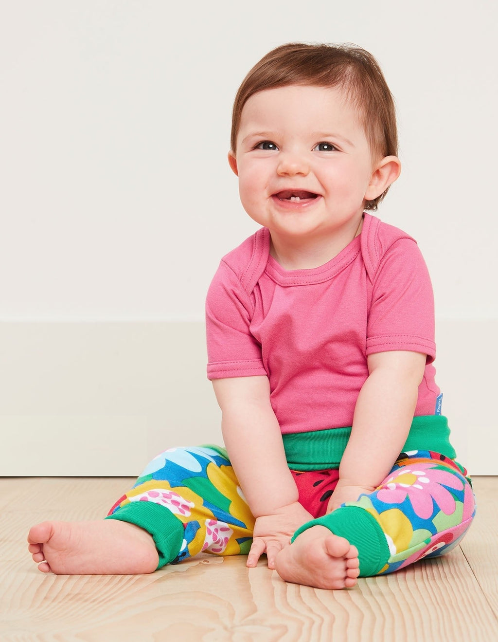 Organic Pink Short Sleeved Baby Bodysuit