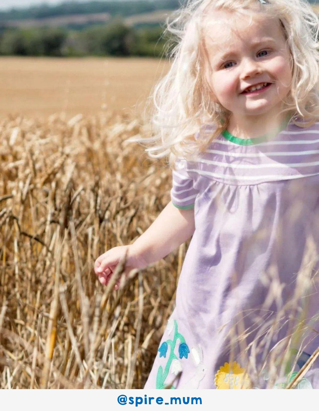 Organic Spring Applique Dress for Kids