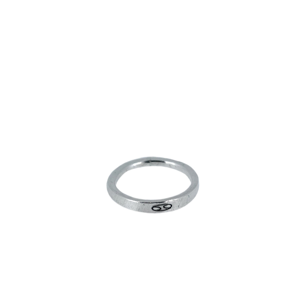 Personalised Zodiac Sterling Silver Ring