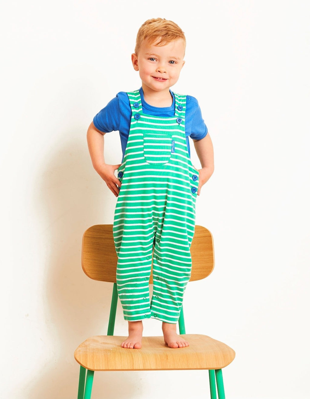 Organic Blue Short Sleeved T-Shirt for Kids