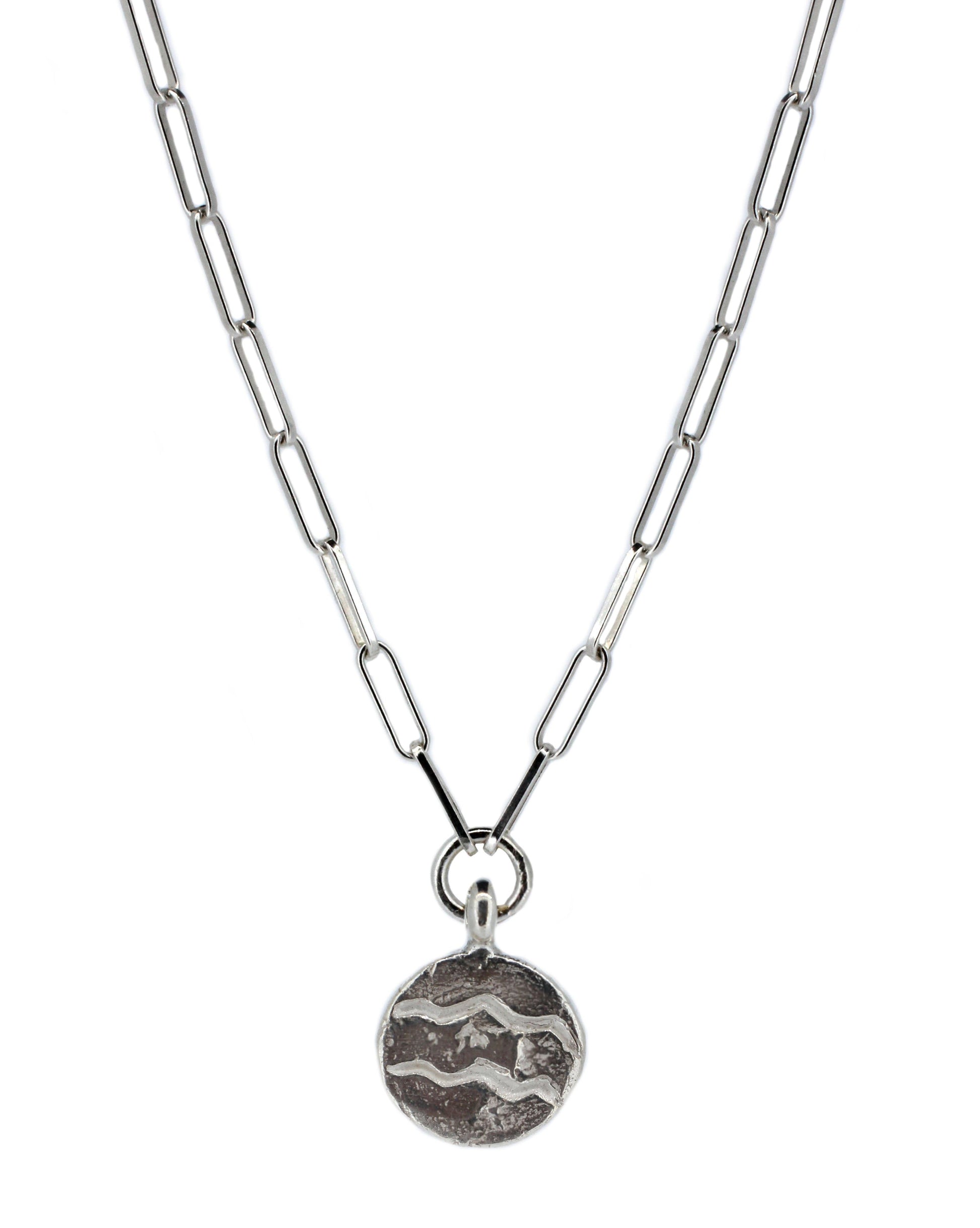 Star Sign Trace Chain Necklace in Sterling Silver
