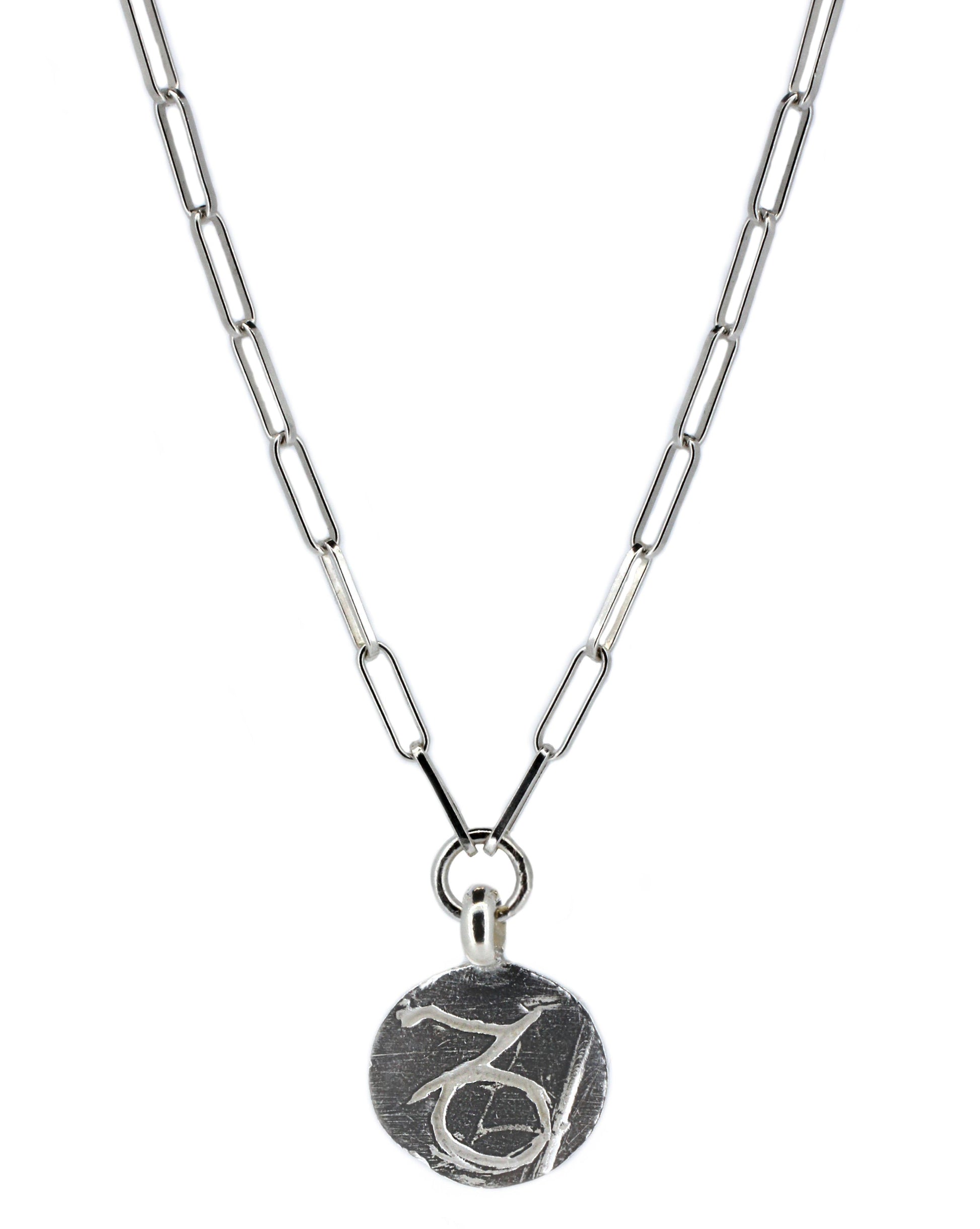 Star Sign Trace Chain Necklace in Sterling Silver